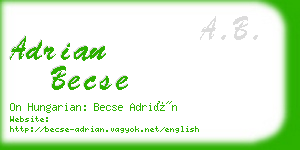 adrian becse business card